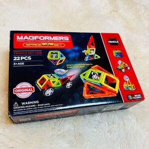 Magformers Space Wow Set - Vehicle Set Line - 22 PCS Multicolor Magnetic Toy